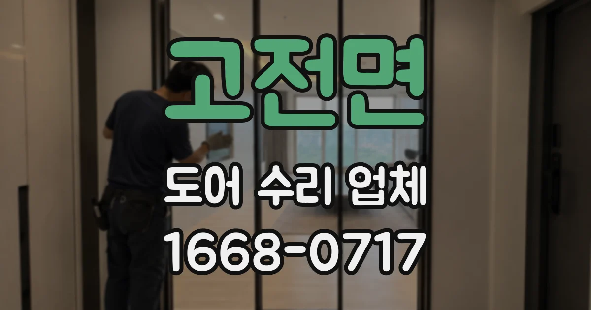 고전면 도어 수리 업체