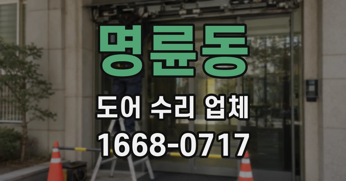 명륜동 도어 수리 업체