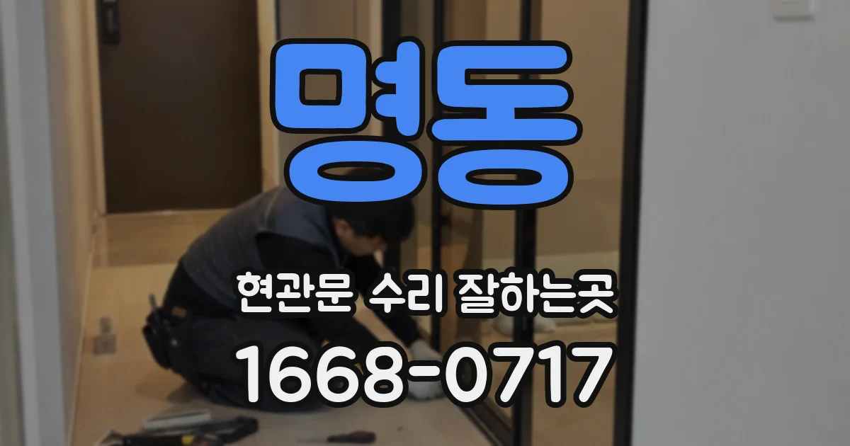 명동 현관문 수리 잘하는곳