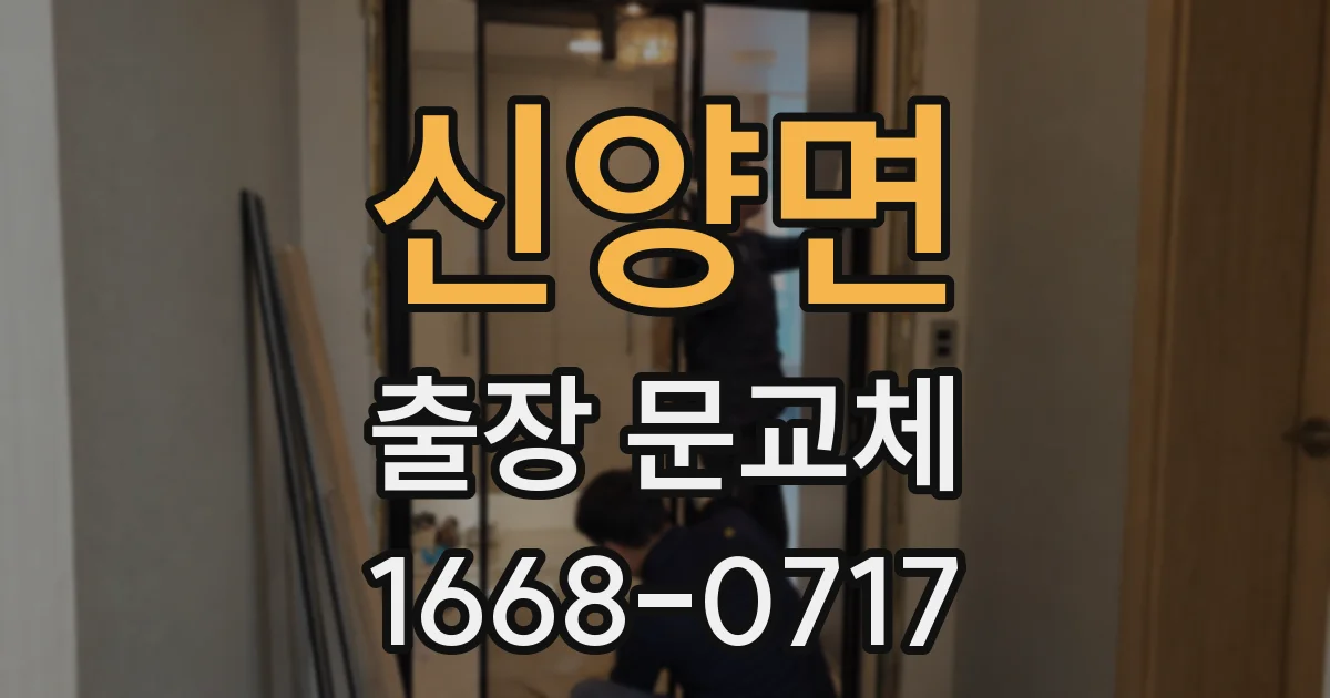 신양면 출장 문교체