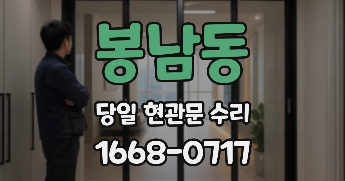 봉남동 당일 현관문 수리