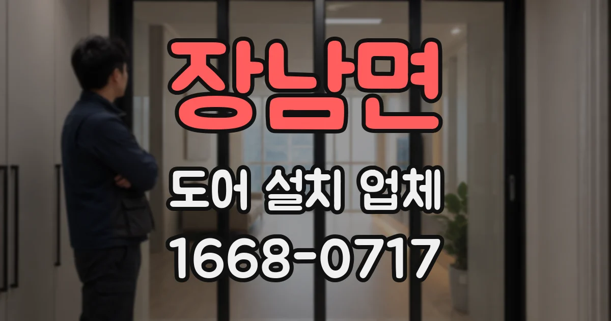 장남면 도어 설치 업체