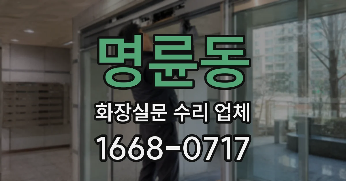 명륜동 화장실문 수리 업체