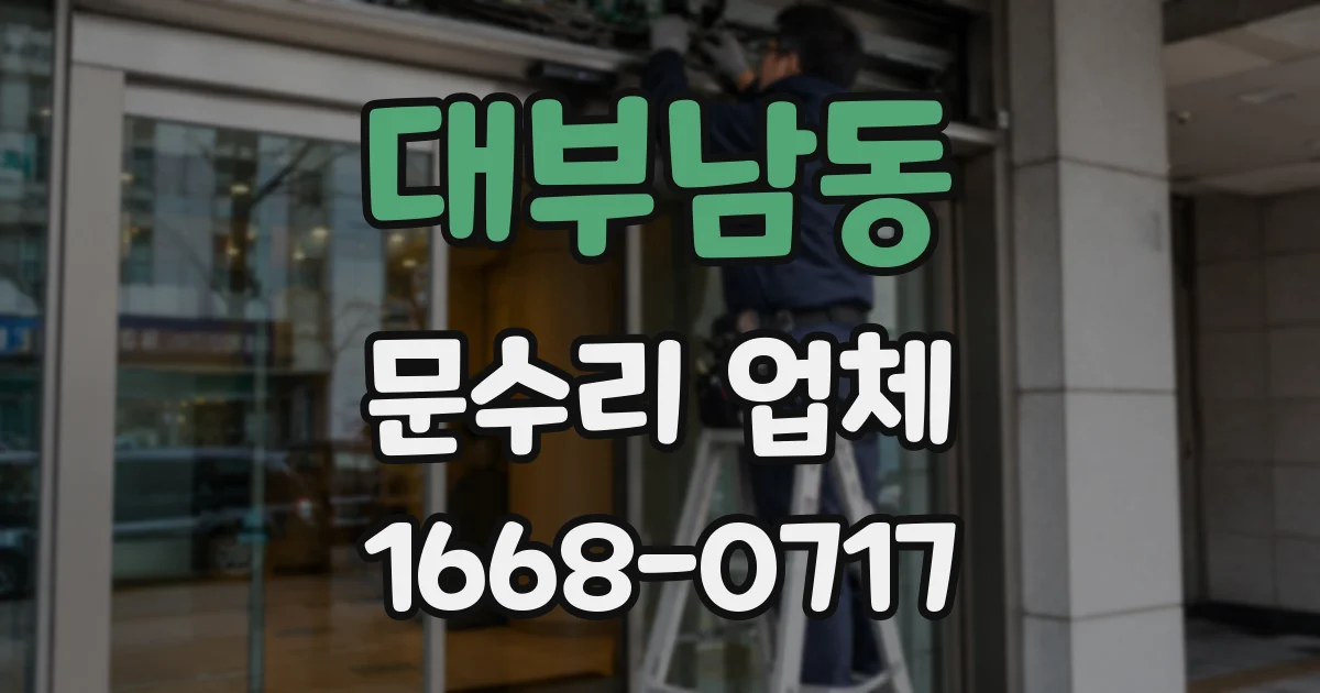 대부남동 문수리 업체