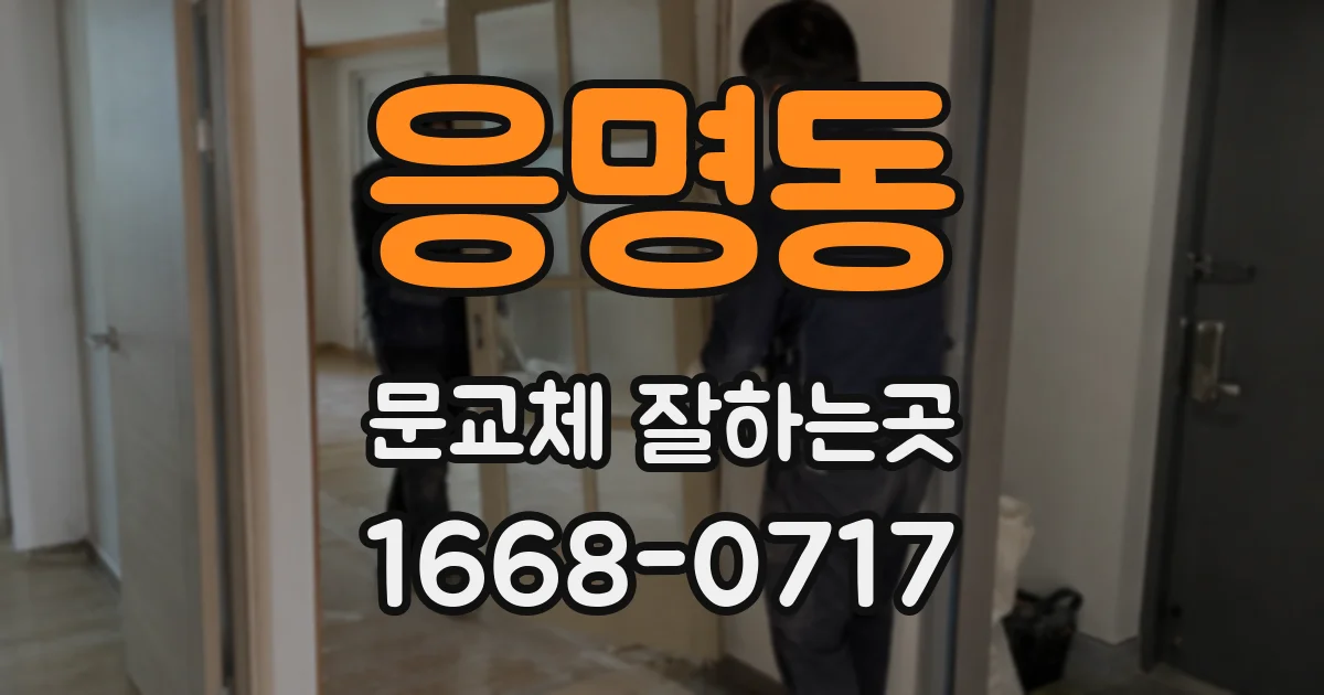응명동 문교체 잘하는곳