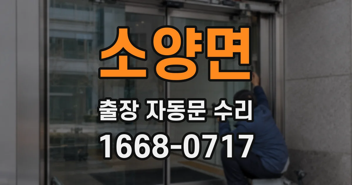 소양면 출장 자동문 수리