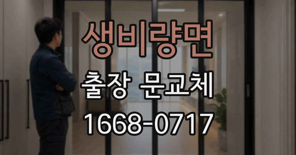생비량면 출장 문교체