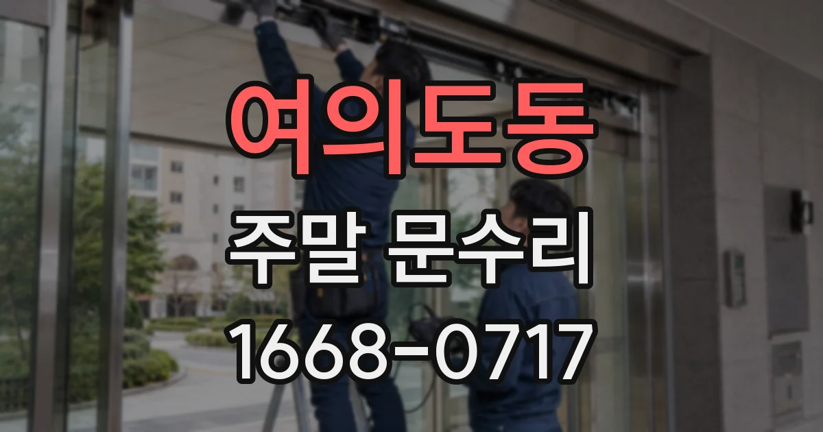 여의도동 주말 문수리