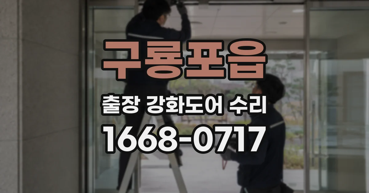 구룡포읍 출장 강화도어 수리