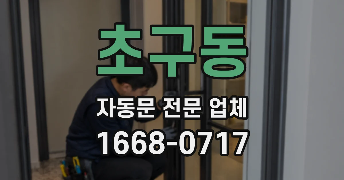 초구동 자동문 전문 업체