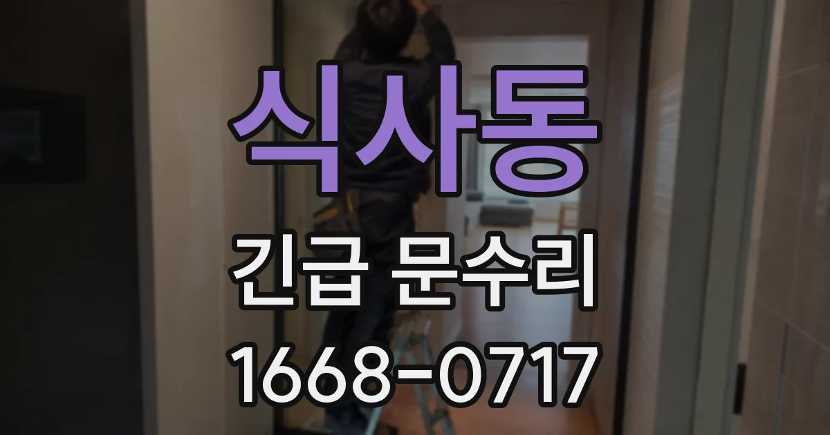 식사동 긴급 문수리