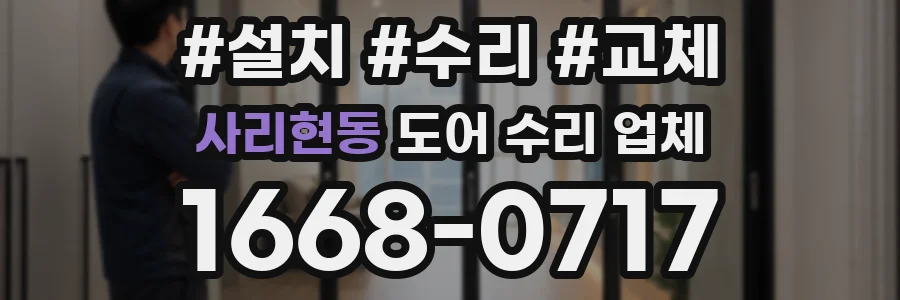 사리현동 도어 수리 업체