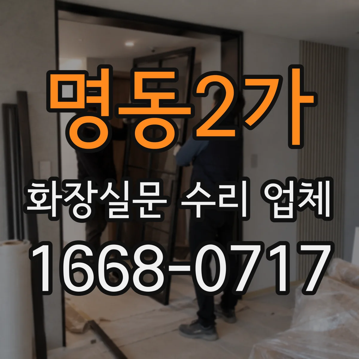 명동2가 화장실문 수리 업체