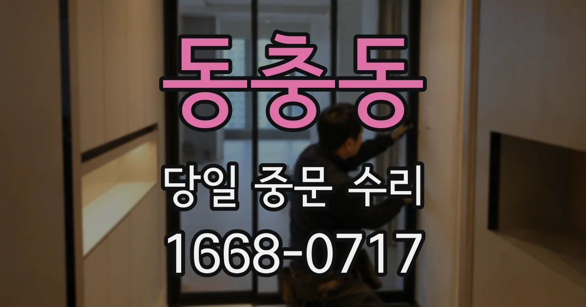 동충동 당일 중문 수리