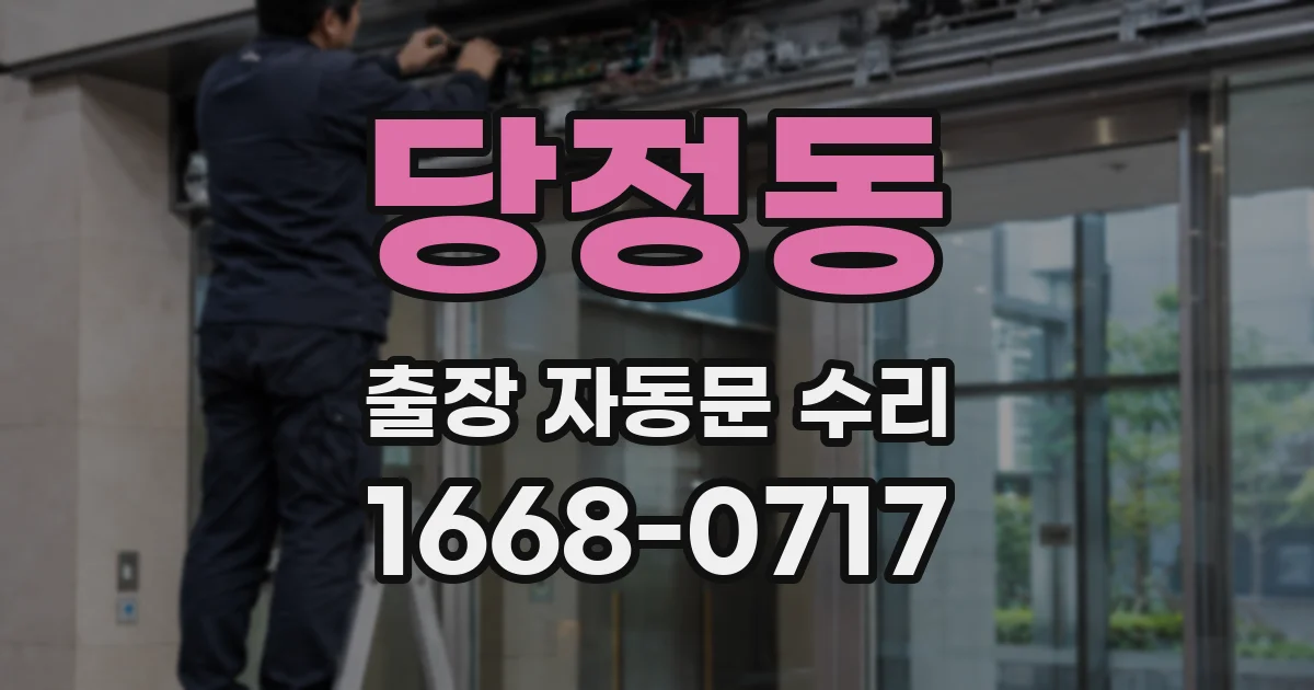 당정동 출장 자동문 수리