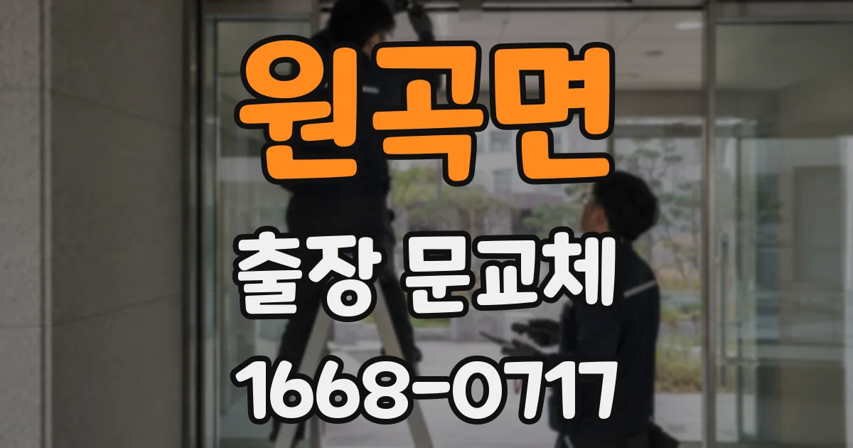 원곡면 출장 문교체