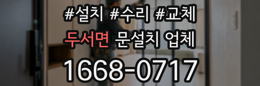 두서면 문설치 업체