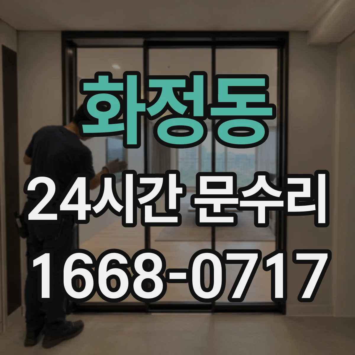 화정동 24시간 문수리 현관문 처짐 경첩 고정 작업 당일 대응