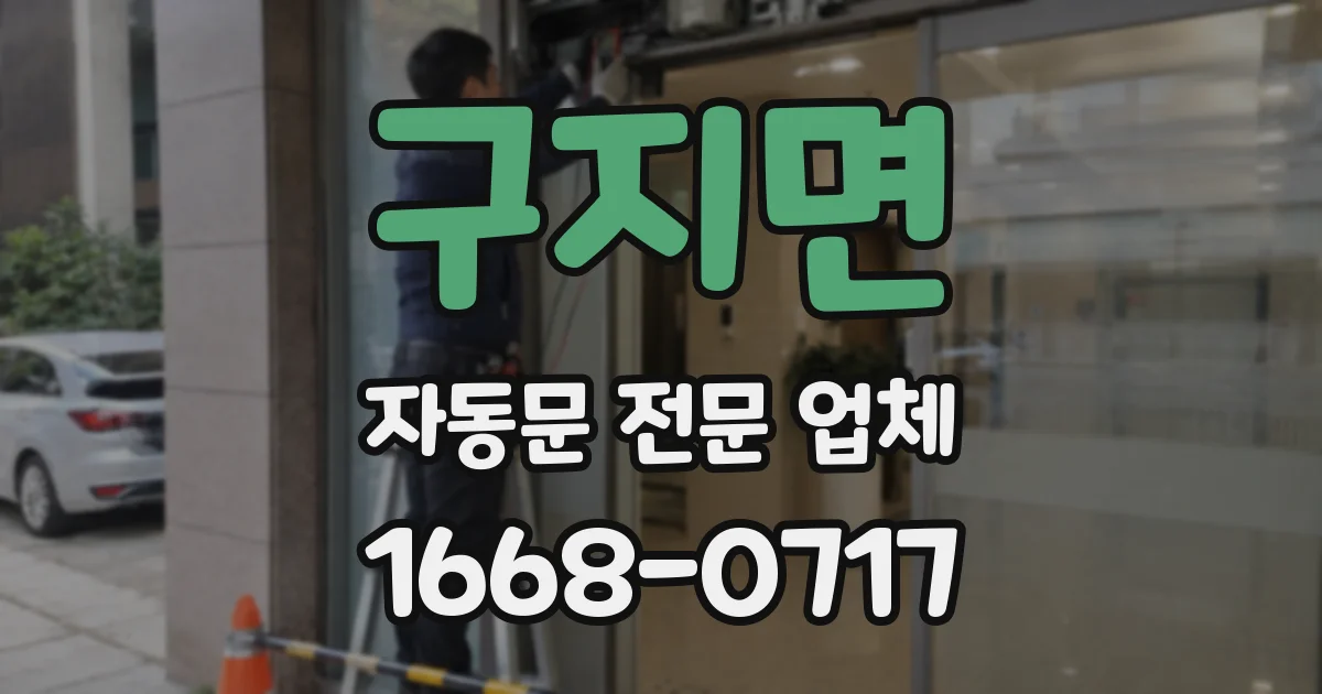 구지면 자동문 전문 업체
