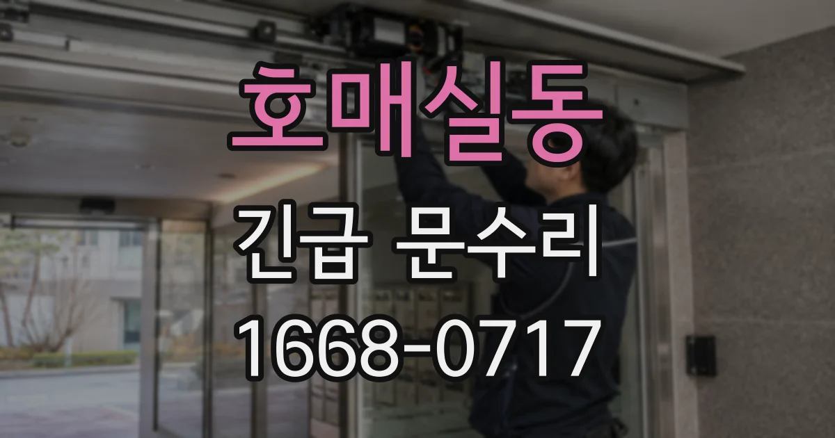 호매실동 긴급 문수리