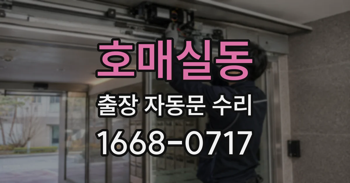 호매실동 출장 자동문 수리