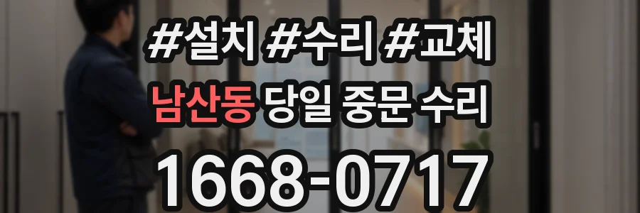 남산동 당일 중문 수리