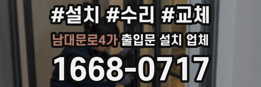 남대문로4가 출입문 설치 업체