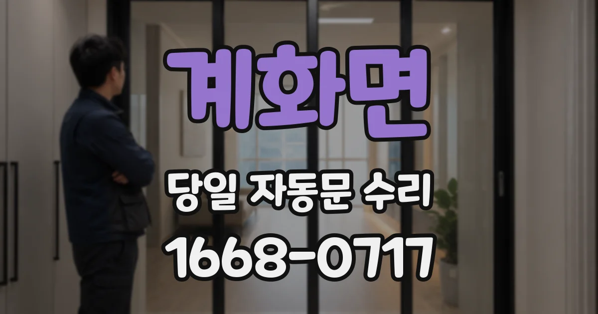 계화면 당일 자동문 수리