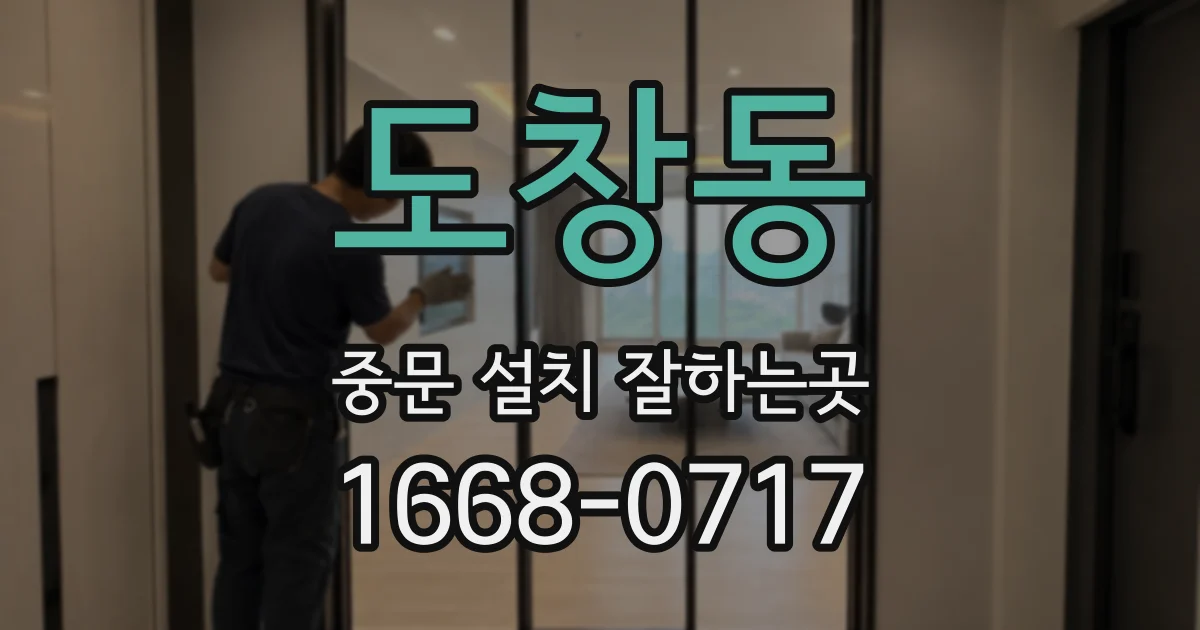 도창동 중문 설치 잘하는곳