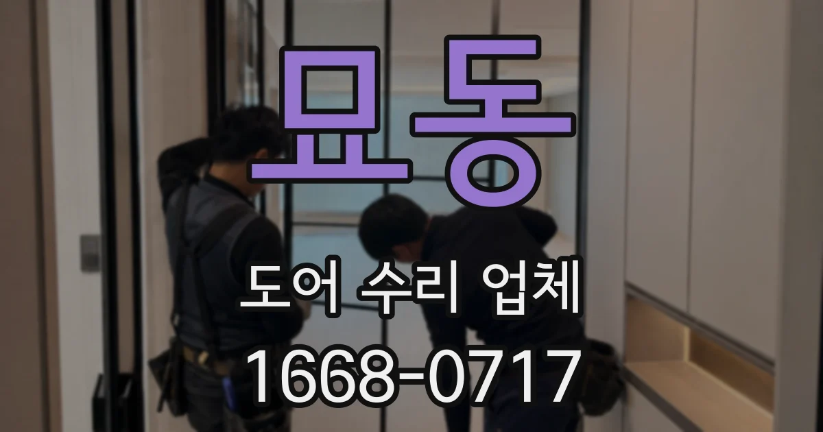 묘동 도어 수리 업체
