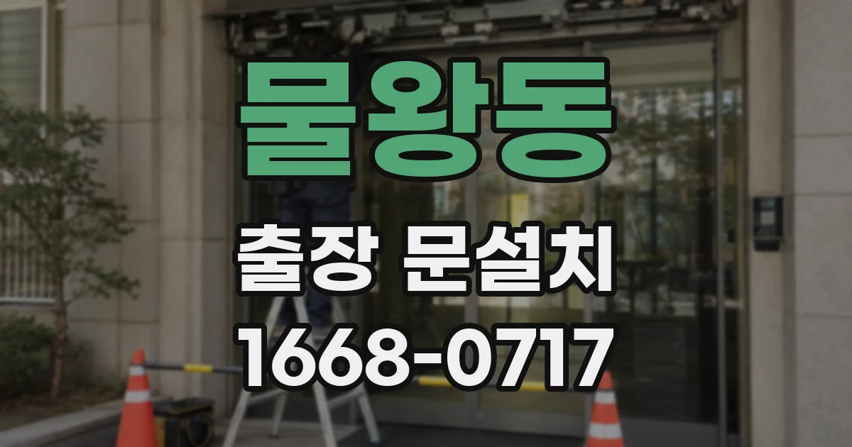 물왕동 출장 문설치