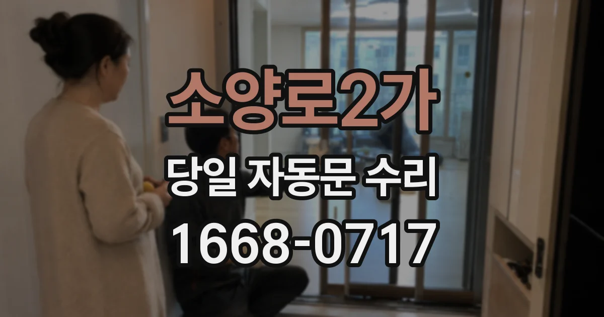 소양로2가 당일 자동문 수리