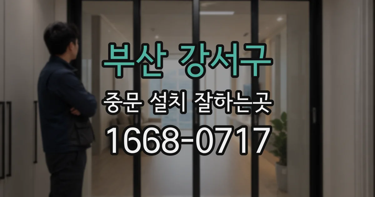부산 강서구 중문 설치 잘하는곳