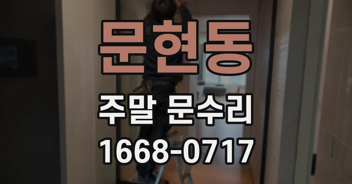 문현동 주말 문수리