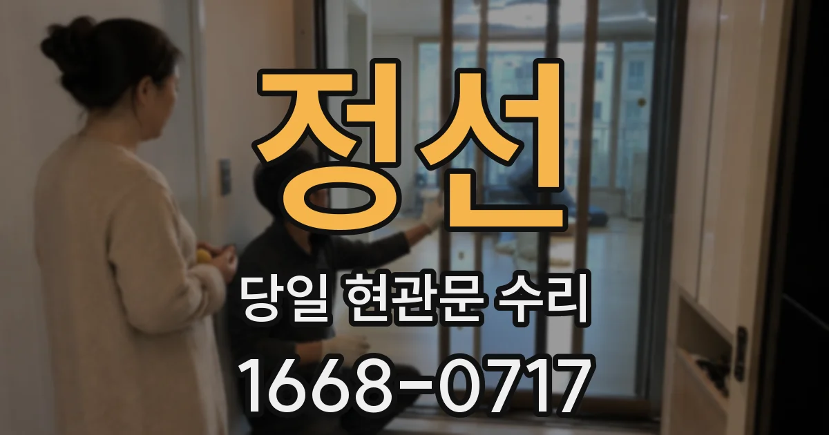 정선 당일 현관문 수리