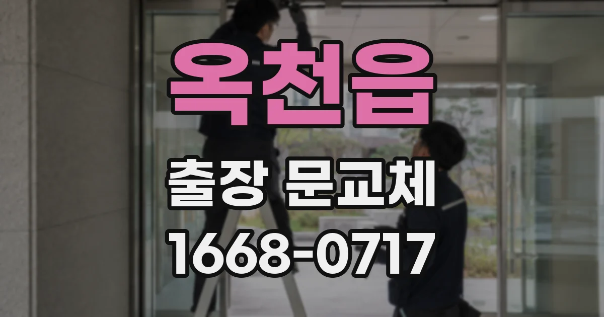 옥천읍 출장 문교체