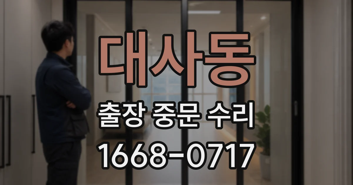 대사동 출장 중문 수리