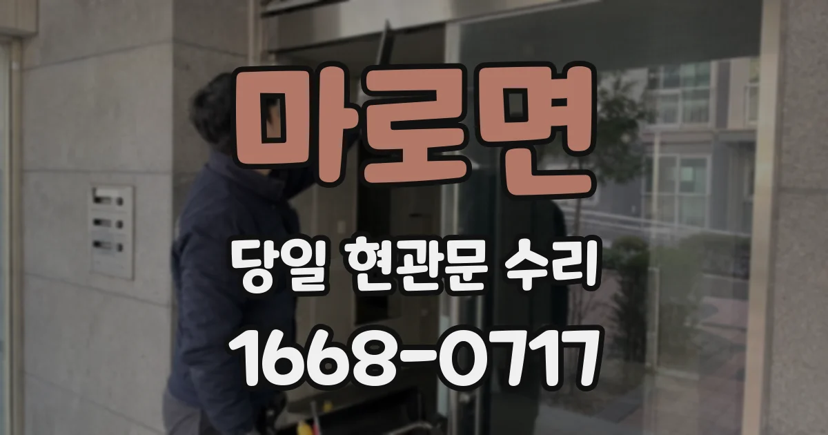 마로면 당일 현관문 수리