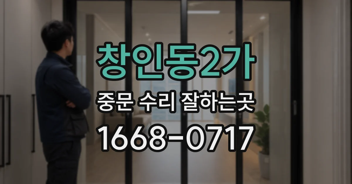 창인동2가 중문 수리 잘하는곳