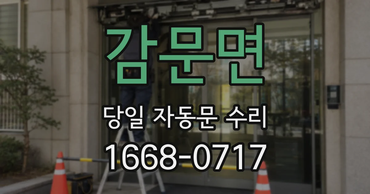 감문면 당일 자동문 수리