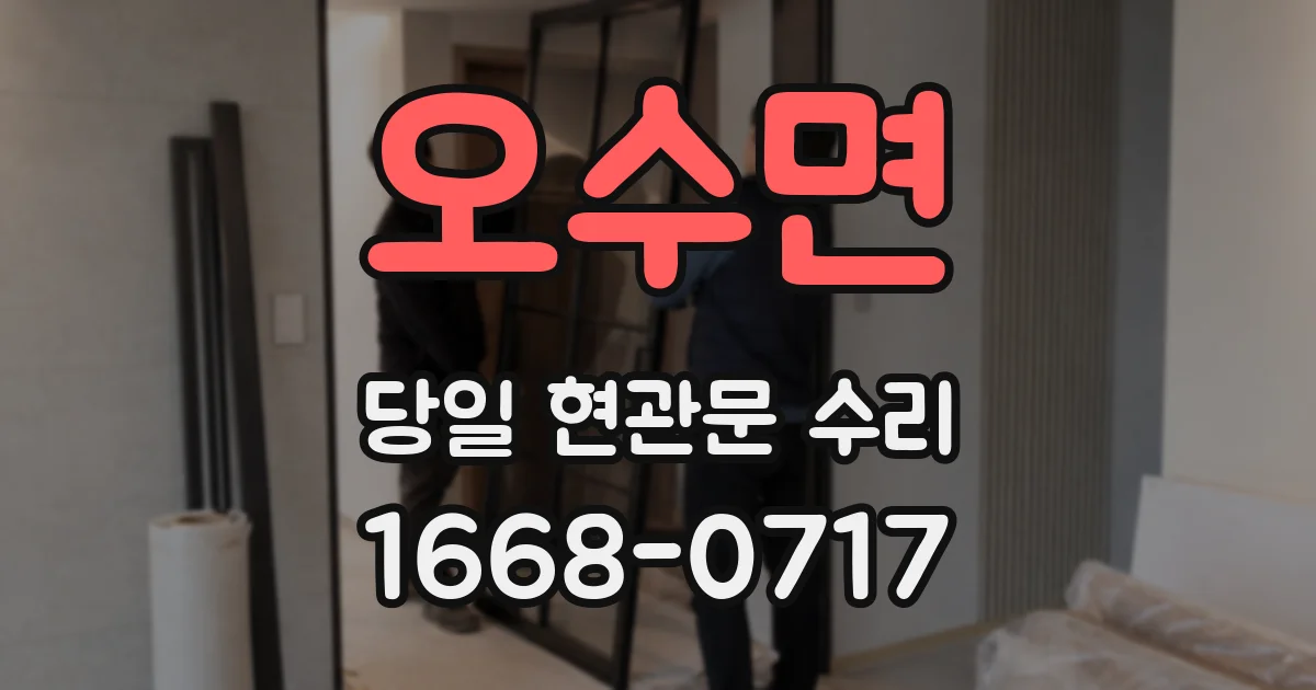 오수면 당일 현관문 수리