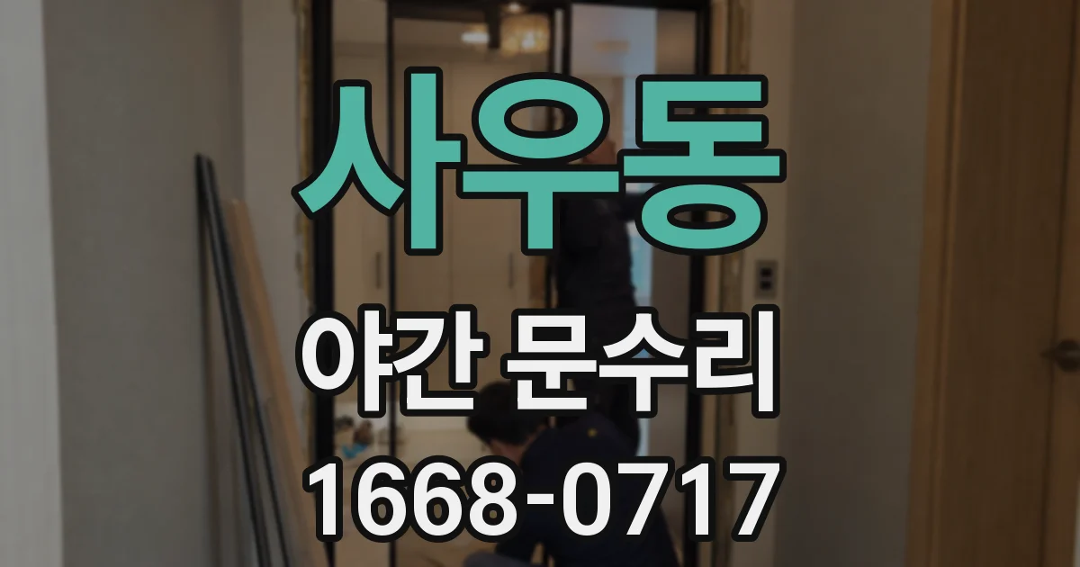 사우동 야간 문수리