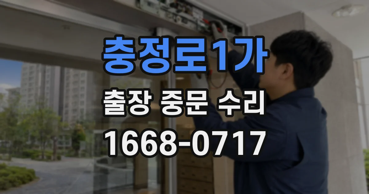충정로1가 출장 중문 수리