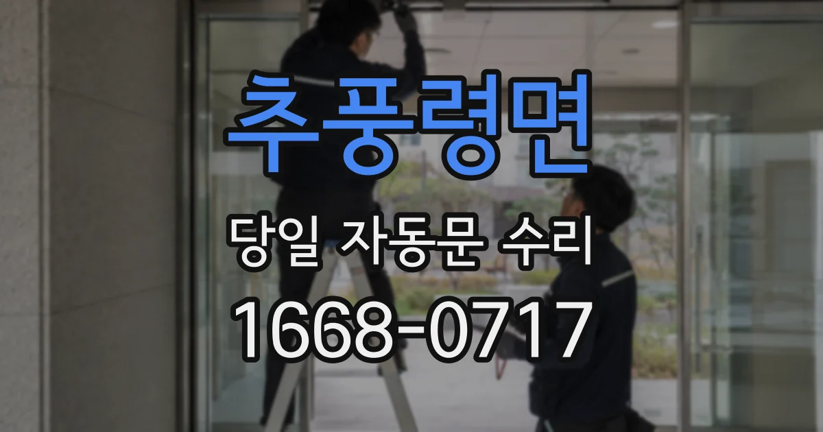 추풍령면 당일 자동문 수리