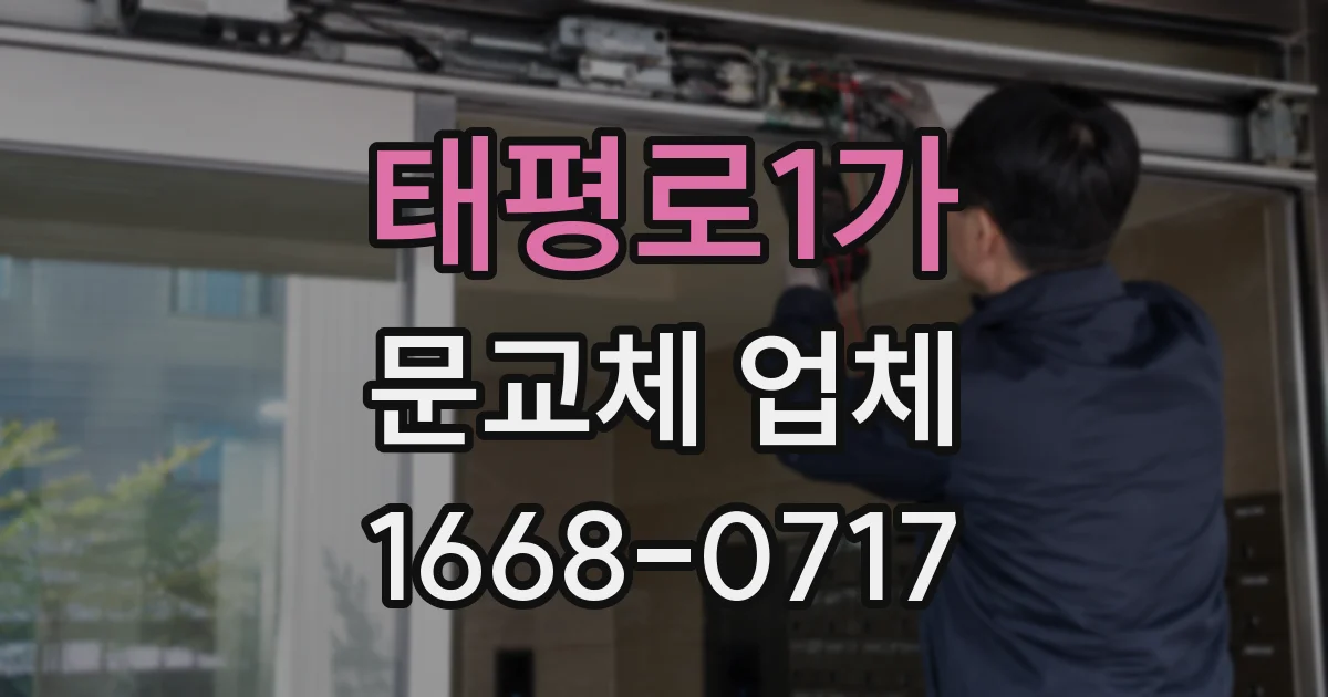 태평로1가 문교체 업체