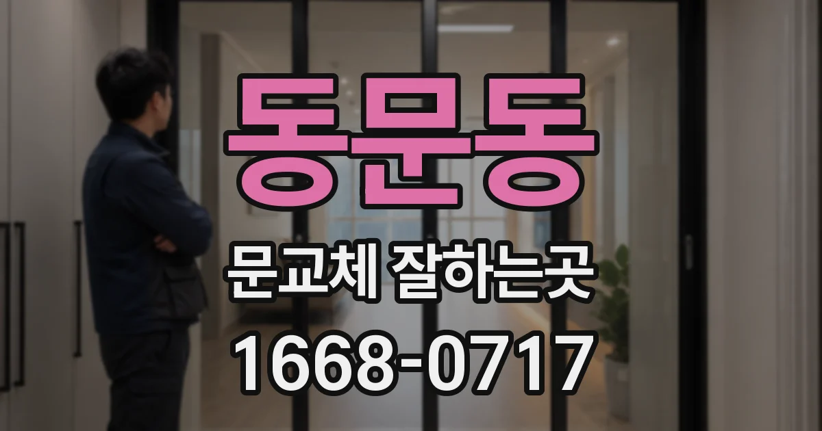 동문동 문교체 잘하는곳