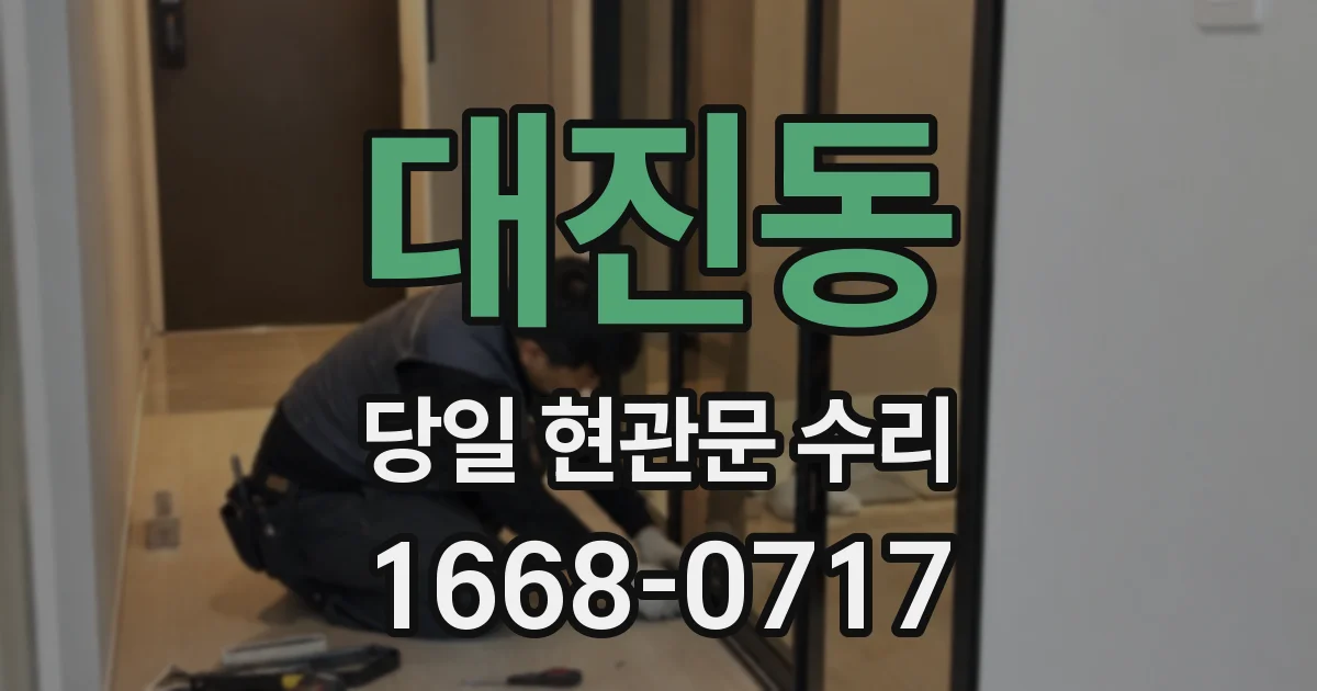 대진동 당일 현관문 수리