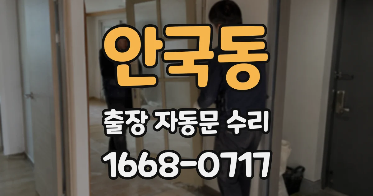 안국동 출장 자동문 수리