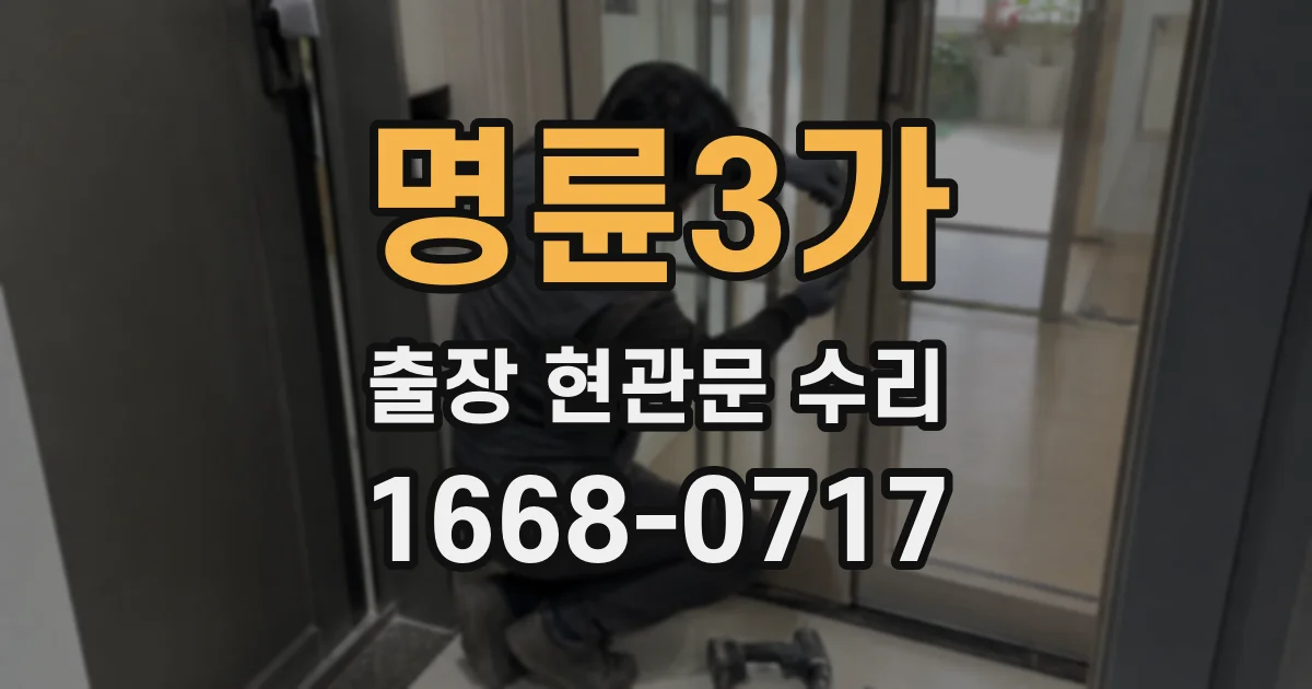 명륜3가 출장 현관문 수리