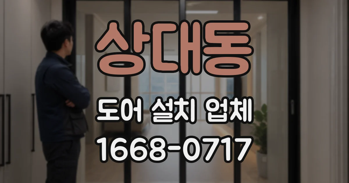 상대동 도어 설치 업체